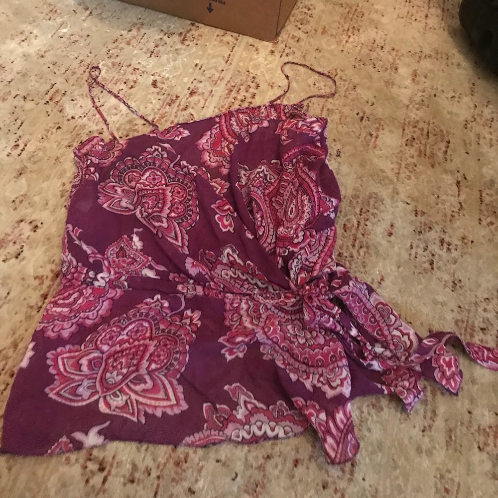 Moshino silk wrap tank top